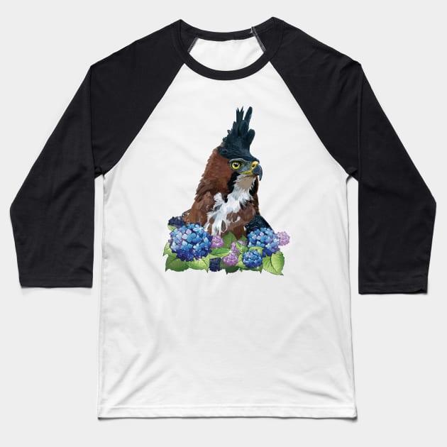 crested eagle Baseball T-Shirt by obscurite